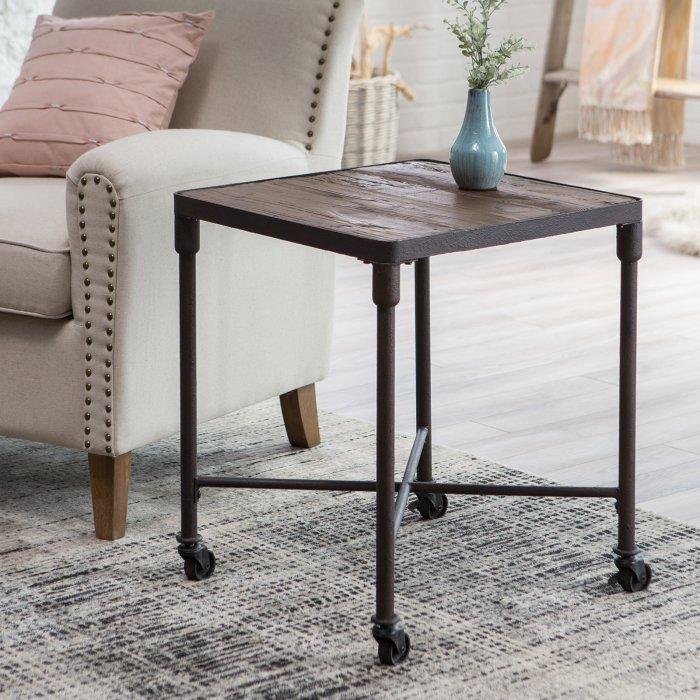 Franklin Reclaimed Wood Industrial End Table