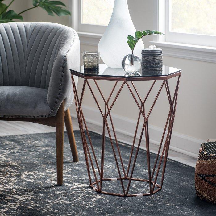 Modern Copper Accent Table