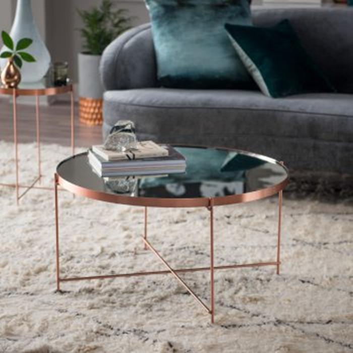 Round Copper Coffee Table