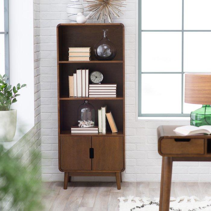 Modern Wooden Bookcase with Three shelves