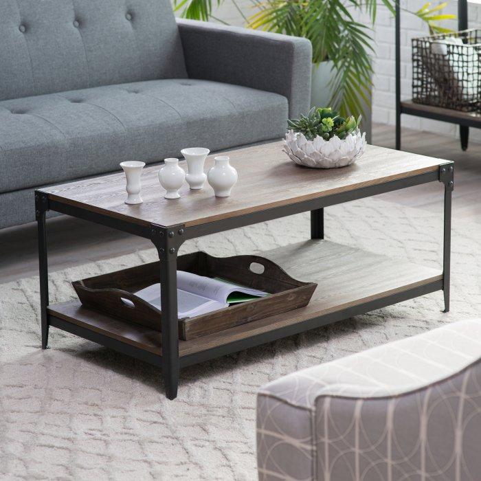 Trenton Industrial Coffee Table-Diftwood