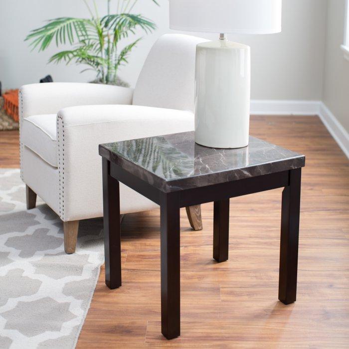 Milano Faux Marble End Table