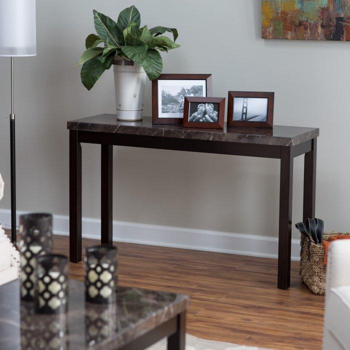 Milano Faux Marble Console Table