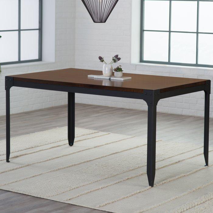 Trenton Wood and Metal Dining Table-60"W