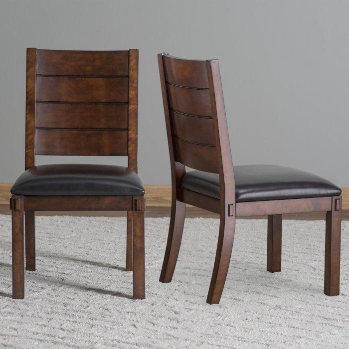 Modern Bonded Leather Dining Chairs-Set of 2