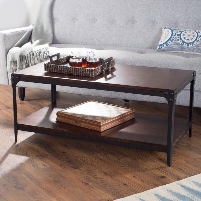 Trenton Industrial Espresso Coffee Table