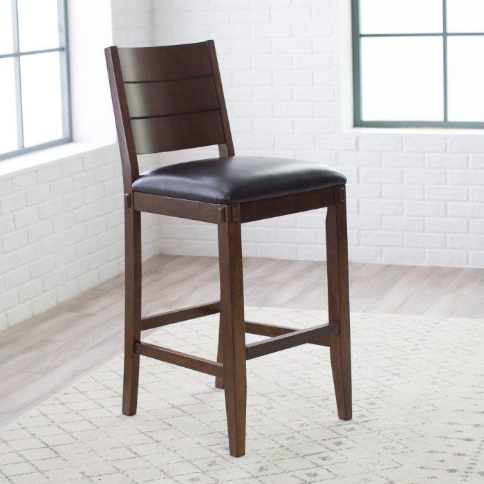 Wood Espresso Bar Stool, 29 inch seat height