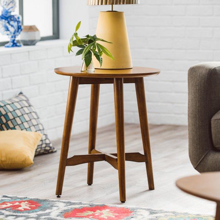 Mid Century Modern End Table in Dark Walnut