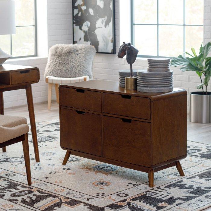 Mid-Century Modern 4-Drawer File Cabinet