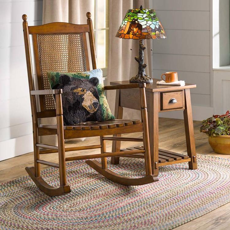 Rocking Chair with Cane Back