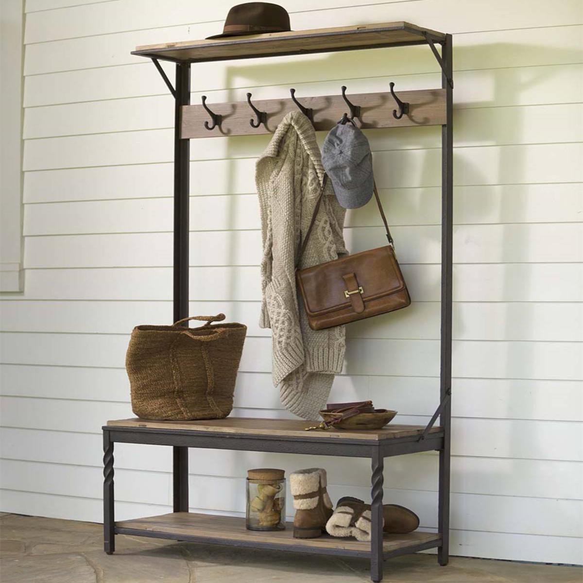 Reclaimed Wood Coat Rack