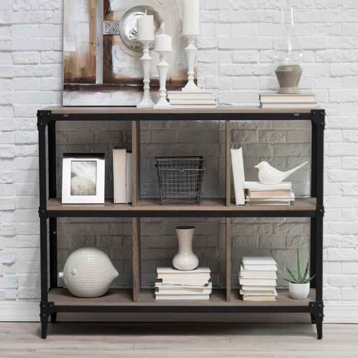 Trenton Industrial 6-Cube Bookcase